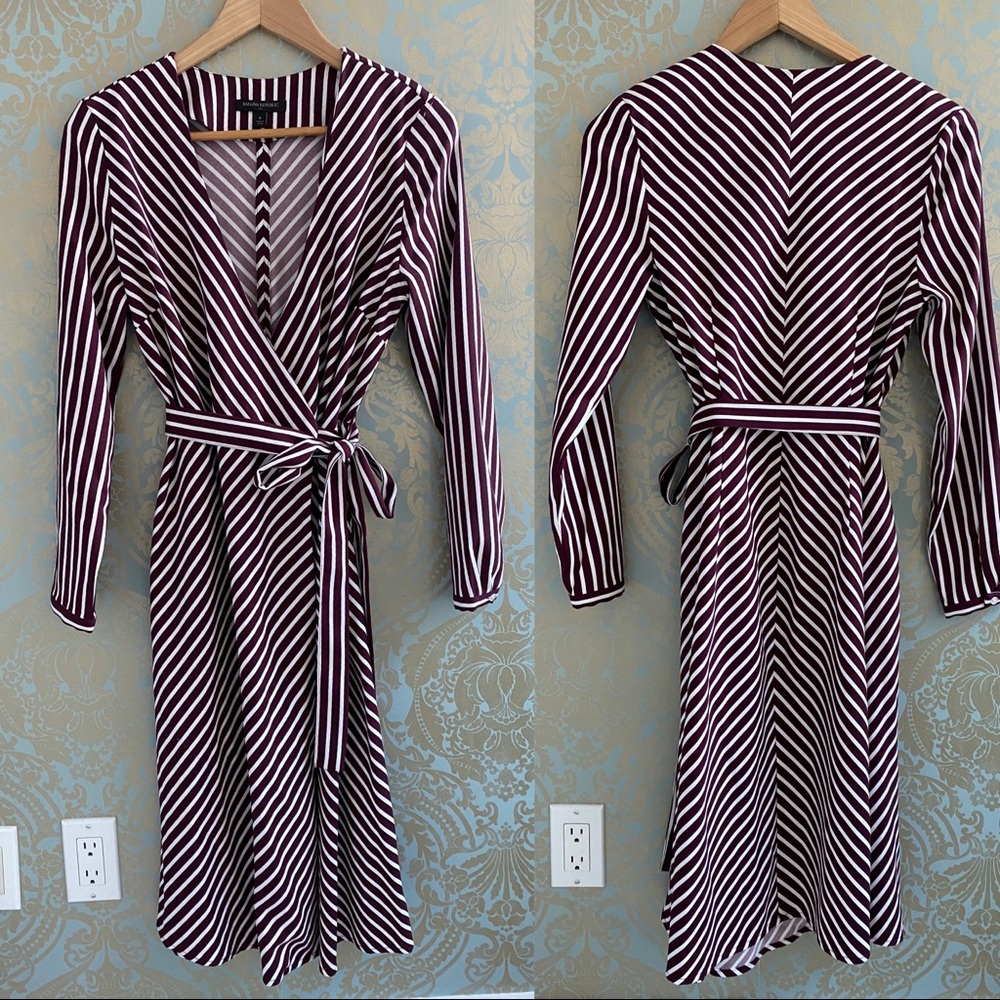 COPY - Banana Republic Striped Wrap Dress